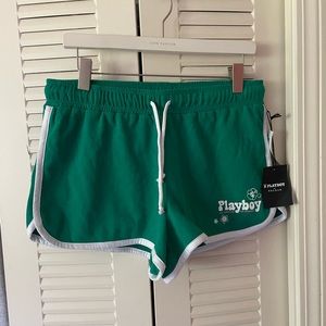 Green playboy shorts